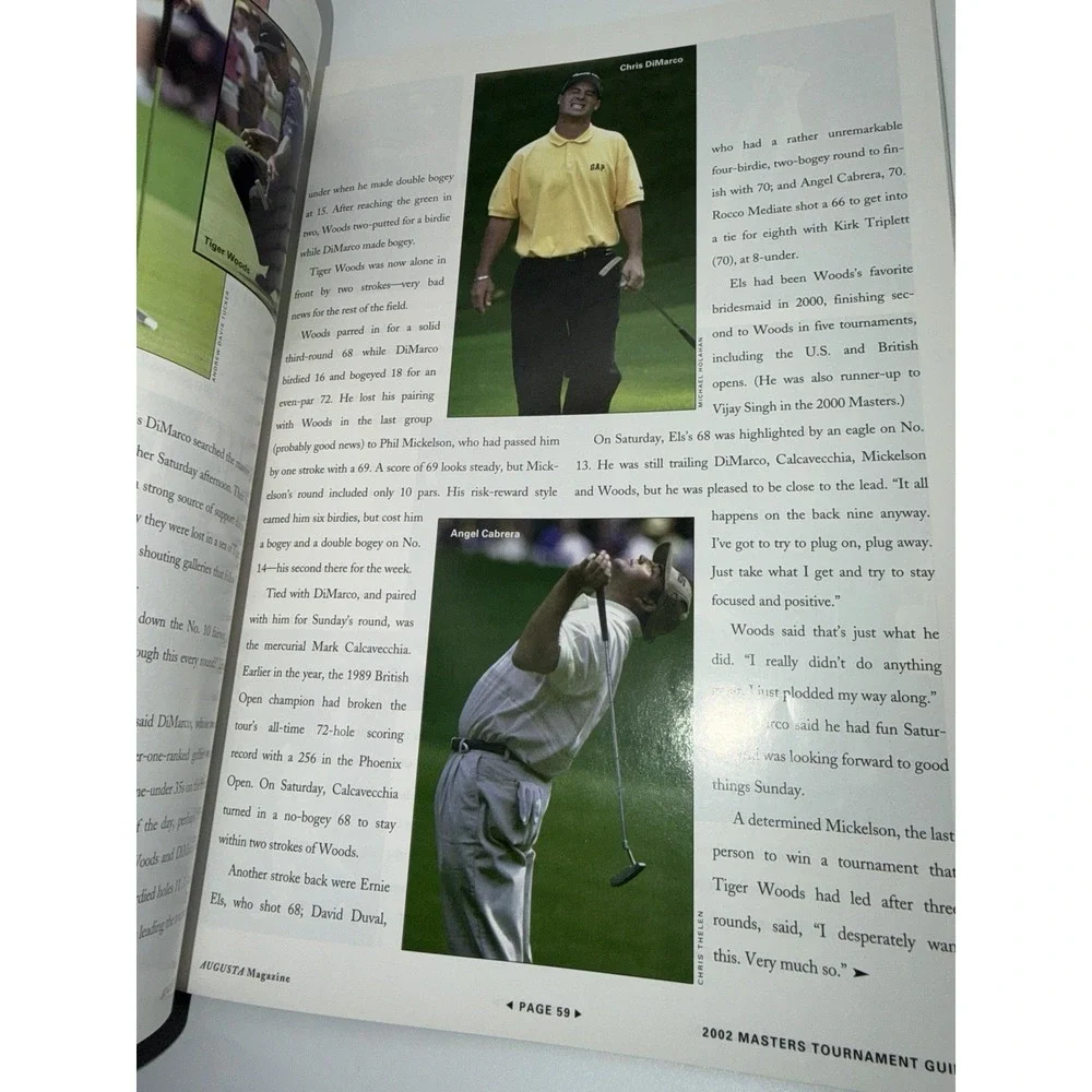 Masters 2002 Tournament Guide Augusta Magazine Tiger Woods Era